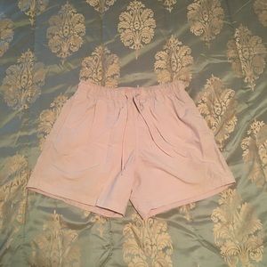 Pink Drawstrings Swimming Trunks